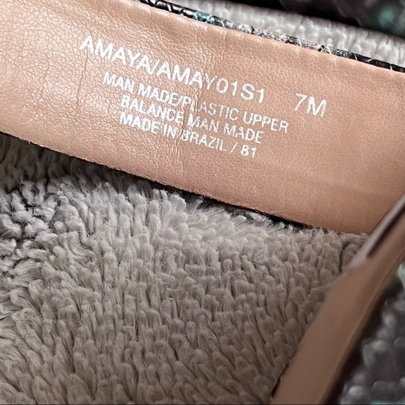 Steve Madden Amaya Clear Slide Sandal Blue Snake Reptile Print Leather Y2K Sz 7 - Picture 13 of 15